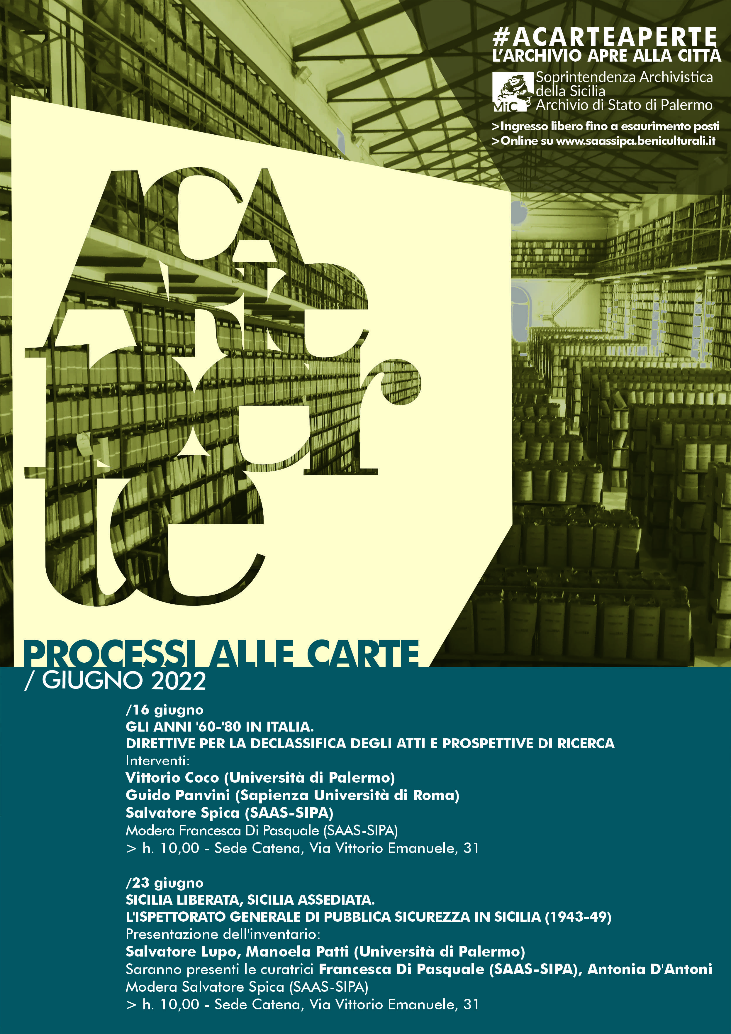 #ACARTEAPERTE  - Processi alle Carte